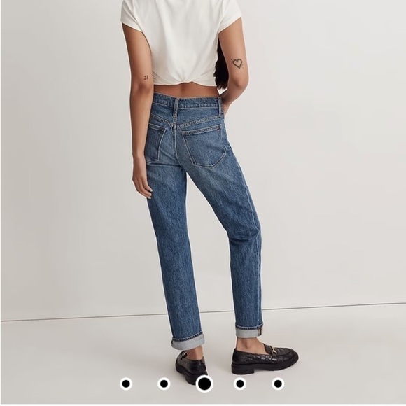 Madewell Denim - Madewell The Slim Boyjean Sz. 29X28 Ankle Dark Wash Cotton Blend Casual Bojo